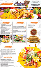 Azteca Restaurant Cantina Tex Mex Restaurant Lunch Menu 1